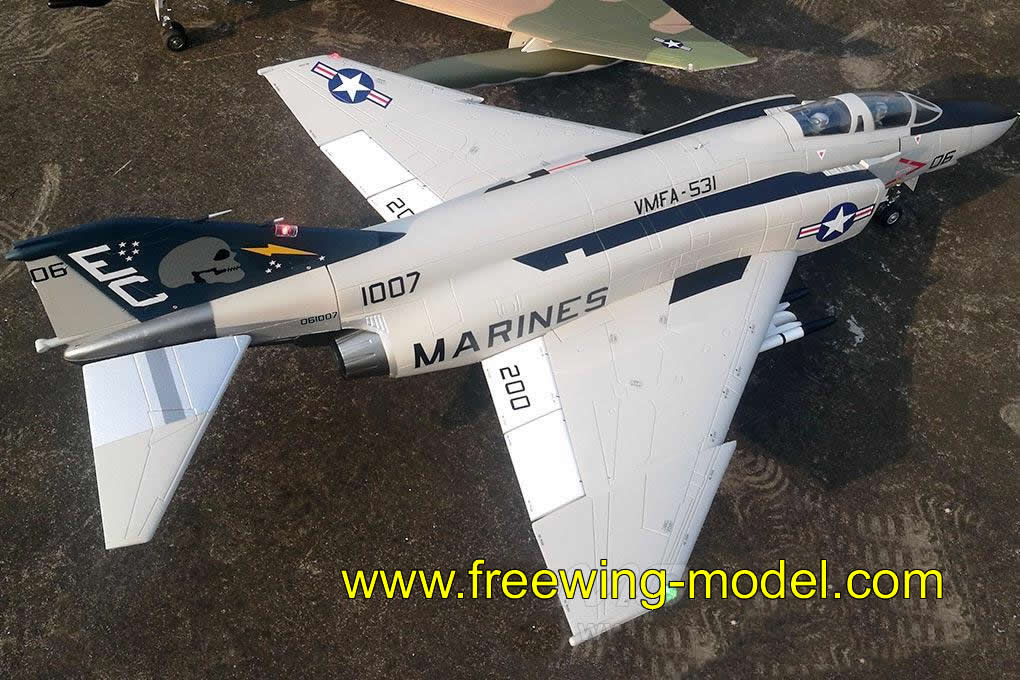 Freewing F-4 Phantom II Ghost Grey 90mm EDF Jet - PNP RC airplane