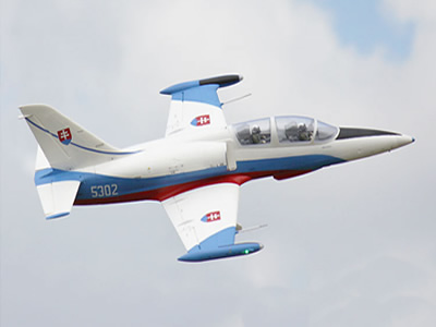 Freewing Blue White L-39 Albatros 80mm EDF Jet - ARF PLUS Servos