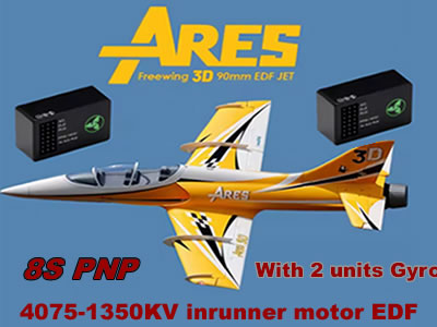 Freewing  Ares 90mm yellow 8S PNP