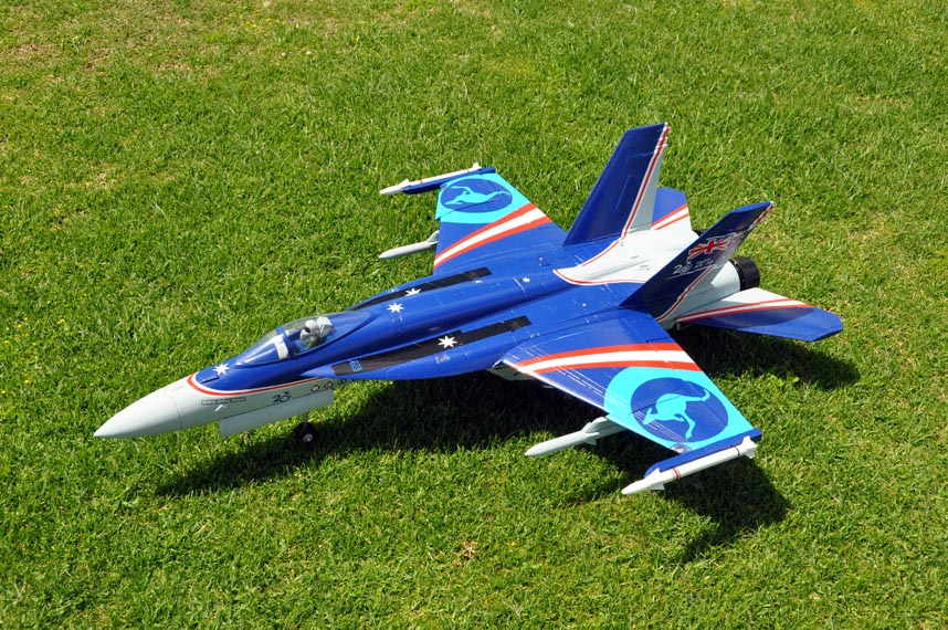 Blue color F/A-18E Hornet V2 90mm EDF Thrust Vectoring Jet