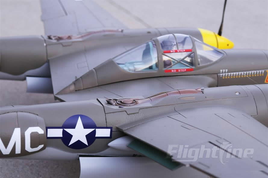 FlightLine RC P-38L Lightning Allied Green  RC Airplane