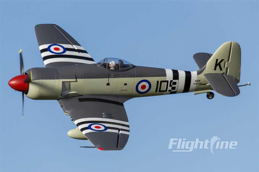 FlightLine RC Hawker Sea Fury 1200mm Wingspan PNP RC Airplane