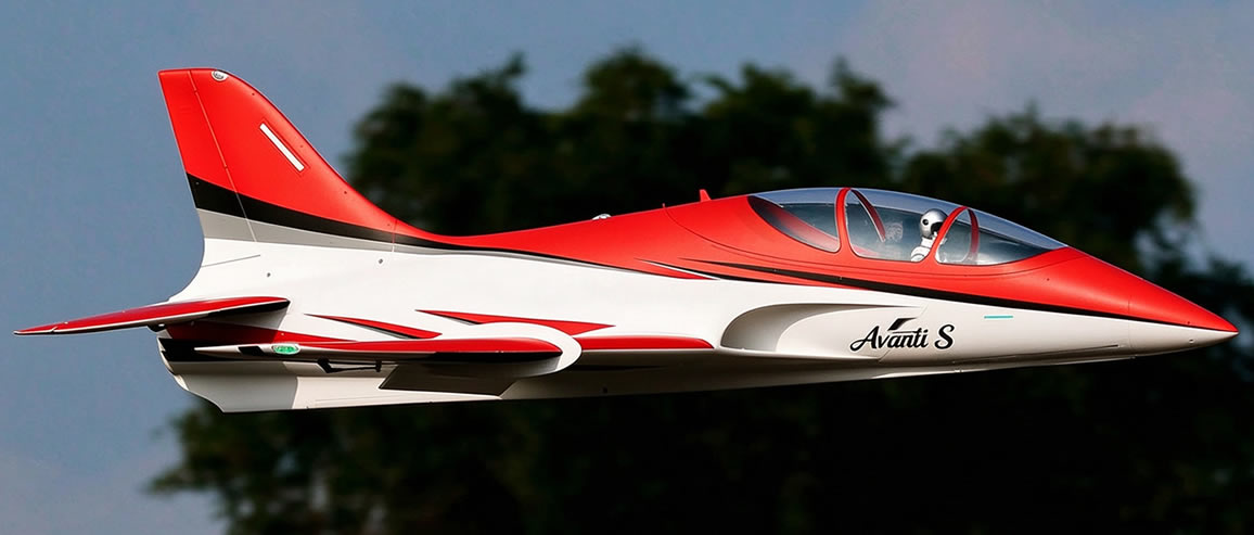 Freewing Avanti S red 90mm EDF Sport ARF Plus Jet