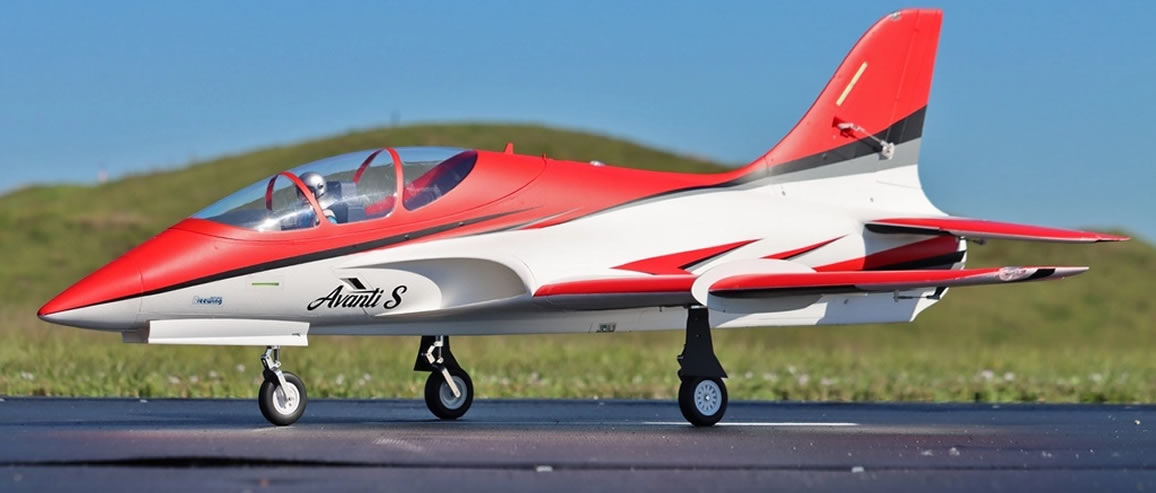 Freewing Avanti S red 90mm EDF Sport ARF Plus Jet