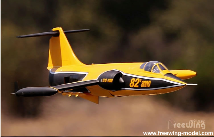 Freewing F-104 Starfighter Yellow 90mm EDF Jet PNP RC airplane