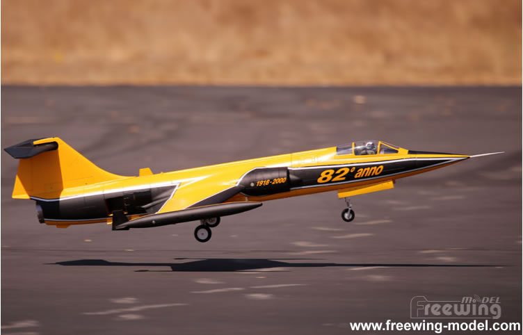 Freewing F-104 Starfighter Yellow 90mm EDF Jet PNP RC airplane