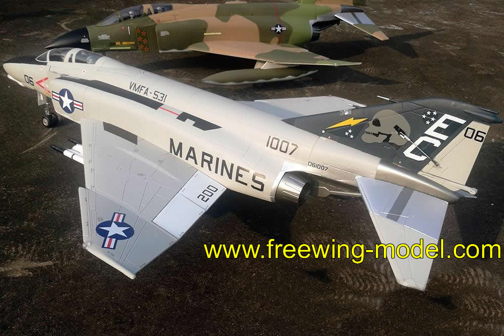 Freewing F-4 Phantom II Ghost Grey 90mm EDF Jet - PNP RC airplane