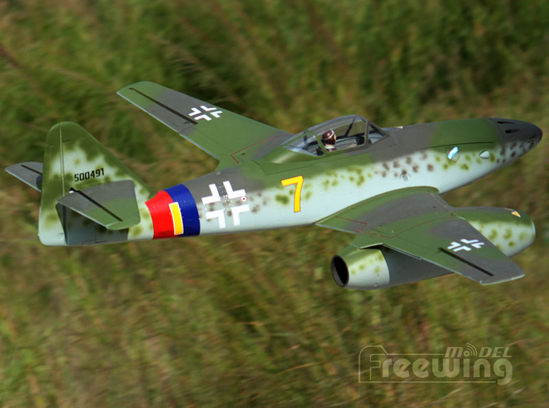 Freewing Twin EDF Messerschmitt Me-262 Yellow 7 V2 Jet 