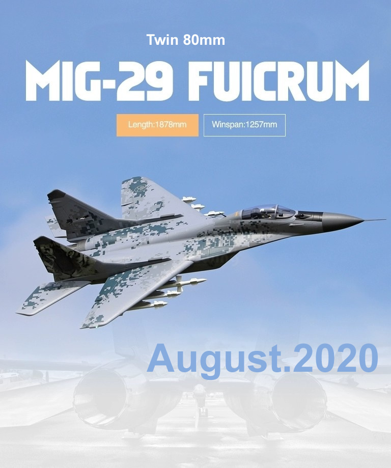 Freewing MiG-29 Fulcrum Digital Camo Twin 80mm EDF Jet ARF Plus Servos RC Airplane