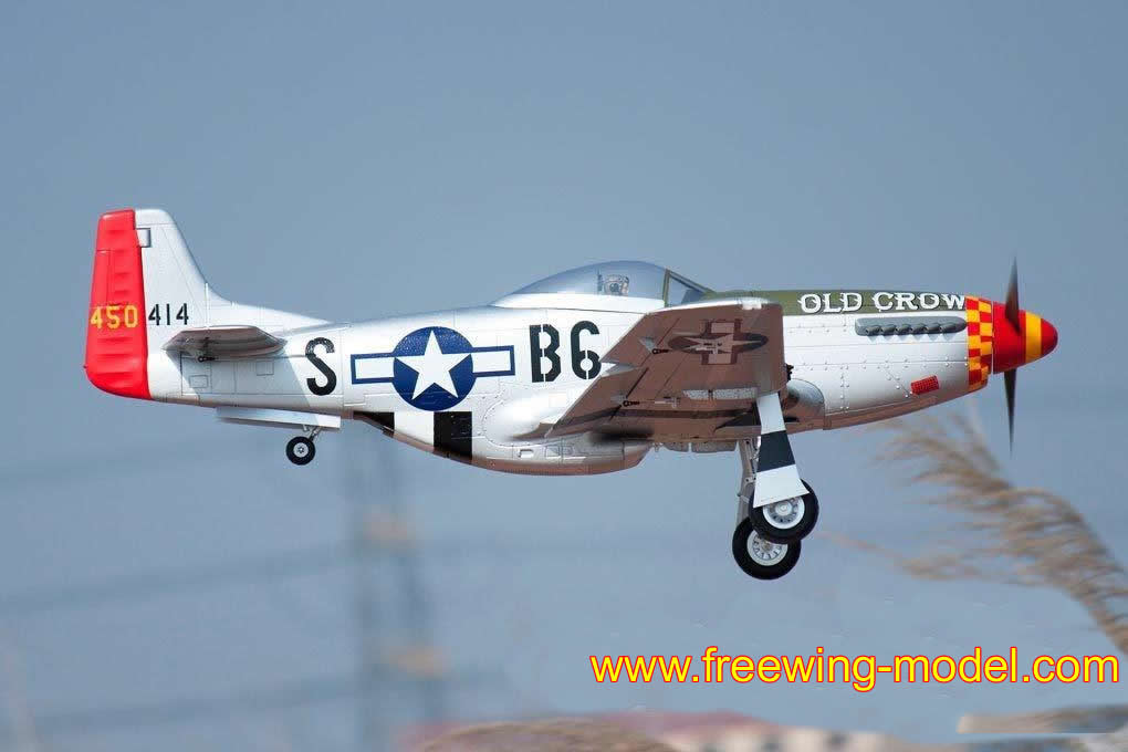 Freewing P-51D HP Old Crow 1410mm (55 inch) Wingspan PNP RC Airplane