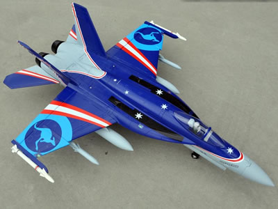 Freewing Blue F/A-18E Hornet V2 90mm EDF Thrust Vectoring Jet - PNP RC Airplane