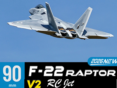 Freewing F-22 V2 90mm 8S PNP Jet
