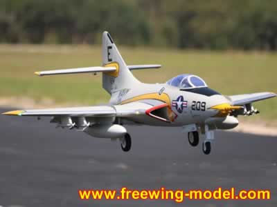 Freewing F9F-8 Cougar Super Scale 80mm EDF PNP with Gyro  RC Airplane