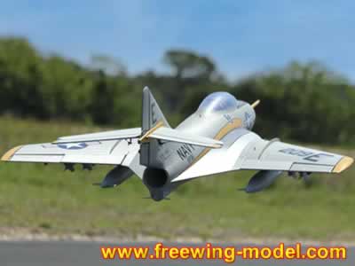 Freewing F9F-8 Cougar Super Scale 80mm EDF PNP with Gyro  RC Airplane