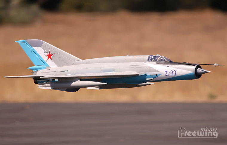 Freewing Mig-21 Blue 80mm EDF Jet PNP Rc Airplane