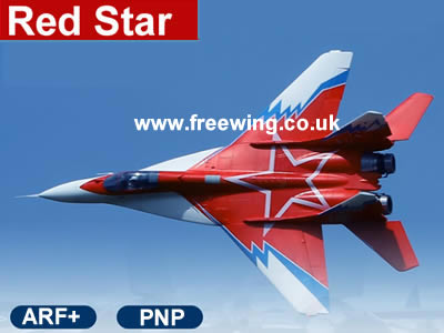 Freewing MiG-29 Red Star Twin 80mm EDF Jet PNP RC Airplane