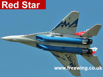 Freewing MiG-29 Red Star Twin 80mm EDF Jet PNP RC Airplane