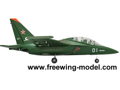 Freewing Yak-130 Green 70mm EDF Jet PNP RC Airplane